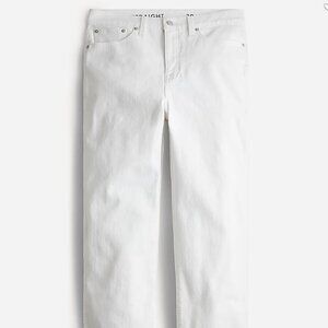 J. Crew High-rise full-length '90s classic straight-fit jean in white